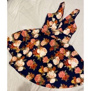 Forever 21• Floral Dress with Plunging Neckline